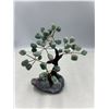 Image 1 : 5 X 5 INCH  GREEN AVENTURINE WITH AMETHYST BASE BOSAI TREE