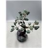 Image 3 : 5 X 5 INCH  GREEN AVENTURINE WITH AMETHYST BASE BOSAI TREE