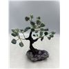 Image 4 : 5 X 5 INCH  GREEN AVENTURINE WITH AMETHYST BASE BOSAI TREE