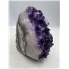 Image 1 : 4.5 X3.6 INCH POLISHED AMETHYST GEODE WITH AGATE FORMATION ON SIDES