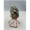 Image 2 : 2 X 2.4 INCH  OCTAHEDRAL PYRITE FORMATION WITH CALCITE