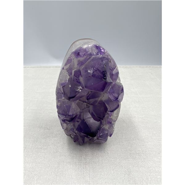 2.8 X 1.7 INCH POLISHED AMETHYST GEODE WITH INCLUSIONS