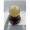 Image 4 : 87.3 MM HONEY CALCITE SPHERE WITH STAND