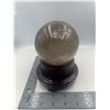 Image 1 : 95.0 MM SMOKY QUARTZ SPHERE WITH INCULSION  HIGH GRADE