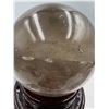 Image 2 : 95.0 MM SMOKY QUARTZ SPHERE WITH INCULSION  HIGH GRADE