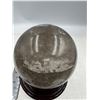 Image 4 : 95.0 MM SMOKY QUARTZ SPHERE WITH INCULSION  HIGH GRADE