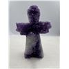 Image 1 : 5 X 2.9 INCH  AMETHYST ANGEL CARVING STATUE HANDMADE