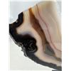 Image 13 : 10 INCH PINK AND BLACK UNQUIE NATURAL FORMATION AGATE SLICE