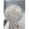 Image 3 : 75 MM LARGE CLEAR QUARTZ SPHERE WITH YELLOW INCULSION