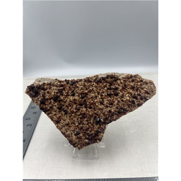 5.7 X 3 INCH  RED GARNET ON MATRIX SPECIEN