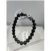 Image 1 : BRAND NEW 8 MM  BLACK TOURMALINE  BRACELET ELASTIC