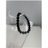 Image 2 : BRAND NEW 8 MM  BLACK TOURMALINE  BRACELET ELASTIC