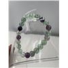 Image 2 : BRAND NEW 8 MM PURPLE AND GREEN FLUORITE  BRACELET ELASTIC