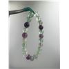 Image 3 : BRAND NEW 8 MM PURPLE AND GREEN FLUORITE  BRACELET ELASTIC