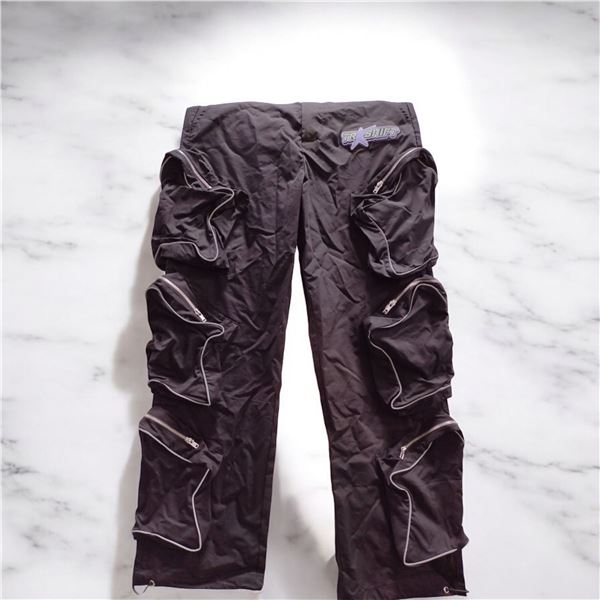 Men's Wear; Stylish Sports Bottoms with multiple Zips; Size Small