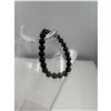 Image 2 : BRAND NEW 8 MM  BLACK TOURMALINE  BRACELET ELASTIC