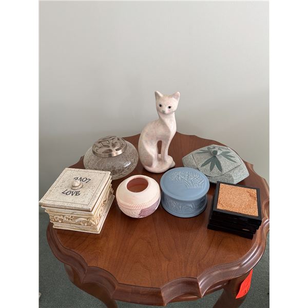 Trinket boxes, collectibles coasters, etc.