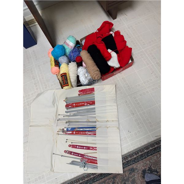 Yarn and knitting needles