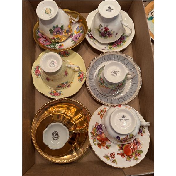 Tea cups and saucers, Royal Albert, and other