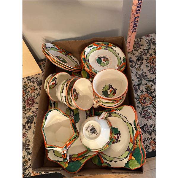 Royal Winton cups and saucers inside plates