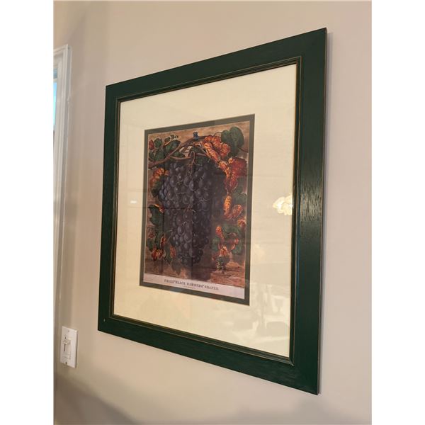 Prize black Hamburg grapes wall hanging