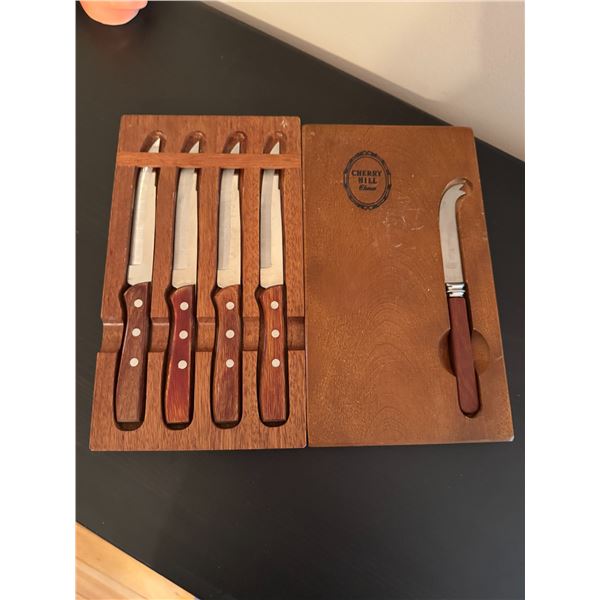 Cherry Hill, cheeseboard, and knives
