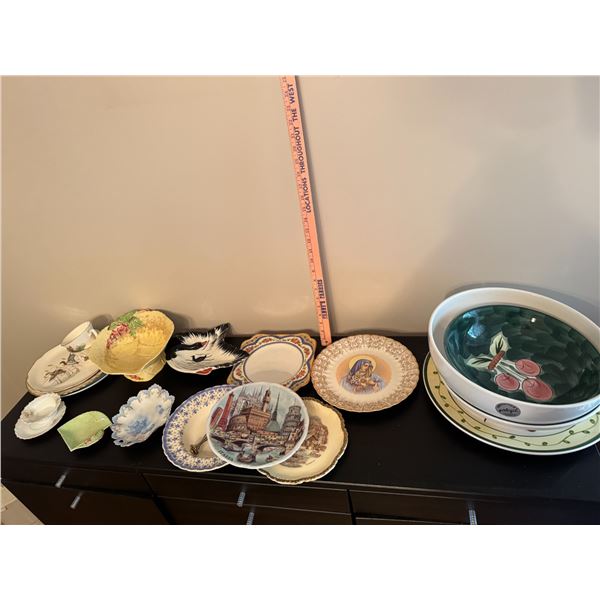 Serving bowls, collectible plates, etc.