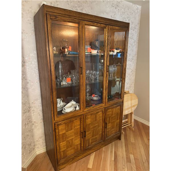 China cabinet one piece 47" x 17" x 75" tall