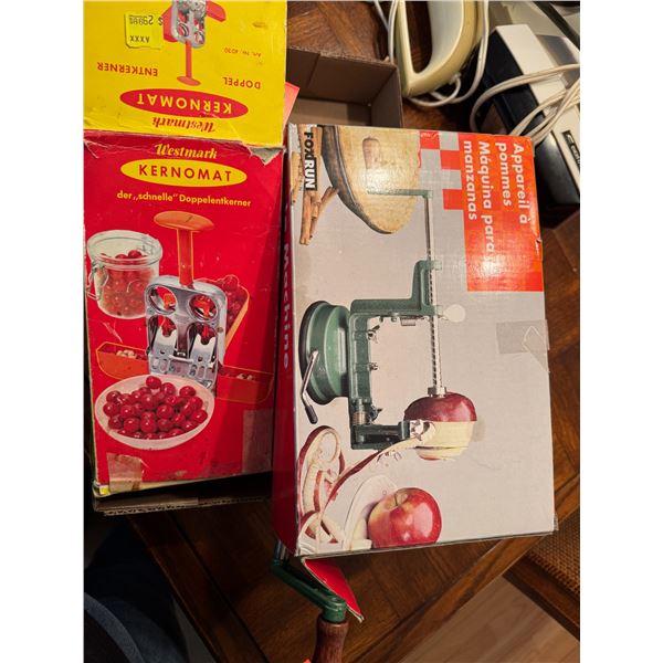 cherry, pitter, and apple corer