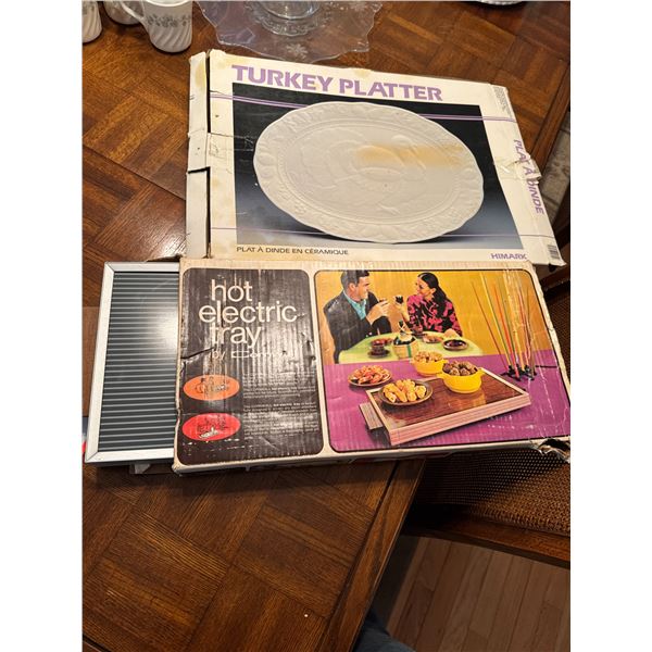 Turkey platter and hot Electric tray