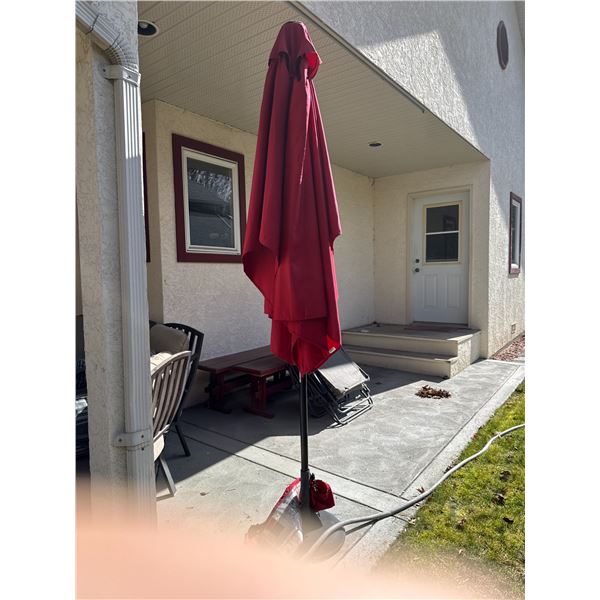 Patio umbrella and stand