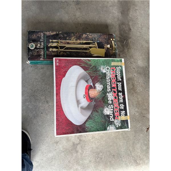 Christmas tree stand in five piece Polish bra Fire set