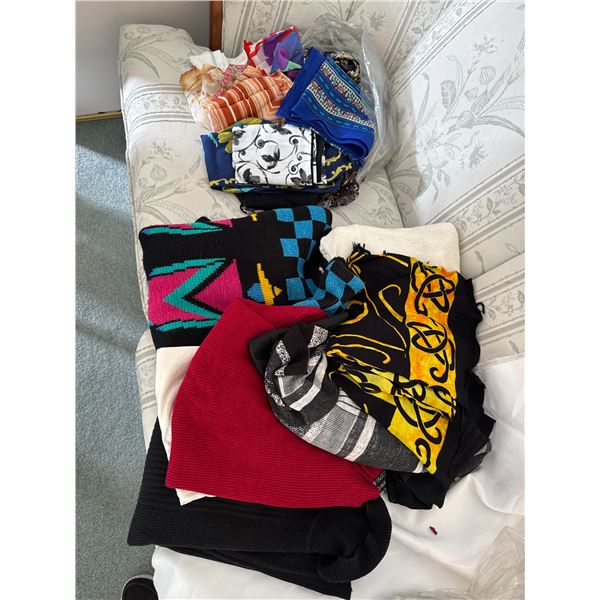 Handkerchiefs, scarves, and sweaters