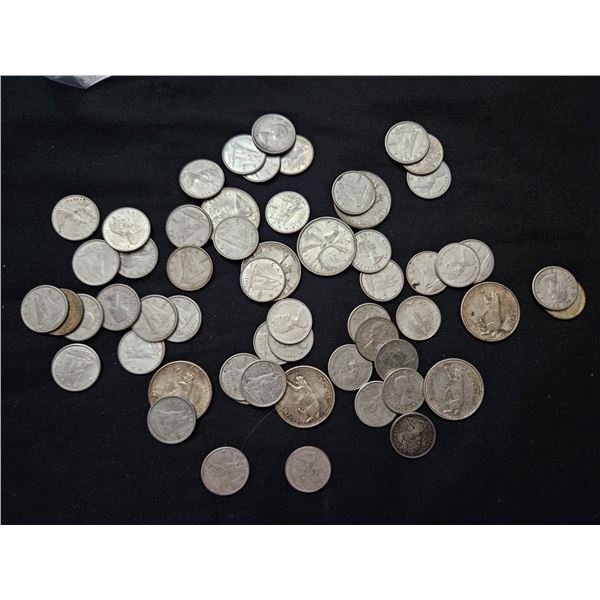 Bag of asst Silver canadian coins