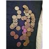 Image 1 : Bag of pennies with canvas bag