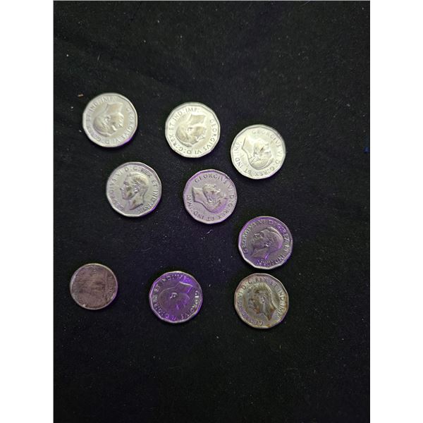 8x 1940's 5 cent coin