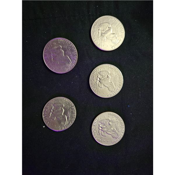 5x $1 silver american dollars