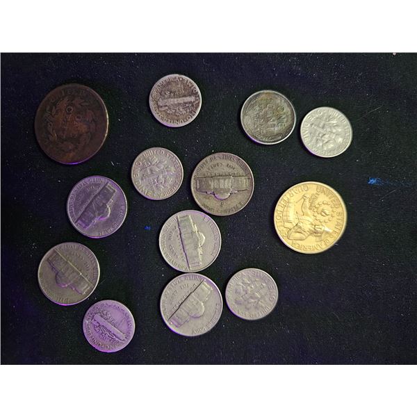 Assorted coins