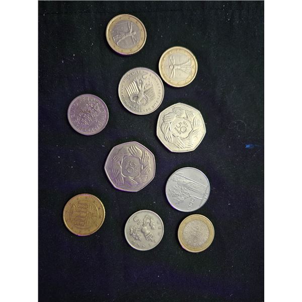 Assorted coins