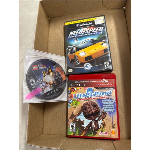 Nintendo, GameCube, and PS3 games