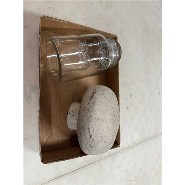Mushroom garden decor, and sealing  jar