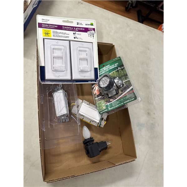 Slide dimmer switch and headlamp