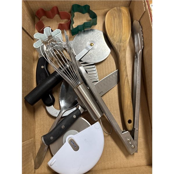 Kitchen, utensils, and cookie cutters