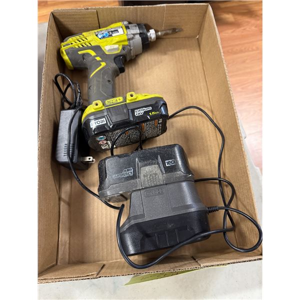 Ryobi drill and charger