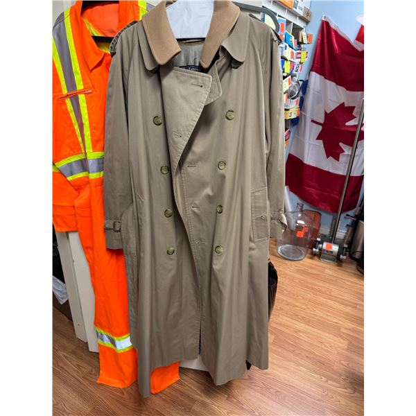 Burberry over coat with removable wool liner xl