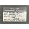 Image 8 : (2) Toshiba #TCPW110AL-1 Main Power Module Provisor Programmable Controllers w/Modules