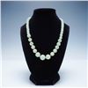 Image 1 : Jade Beaded Strand Necklace, Graduated Beads