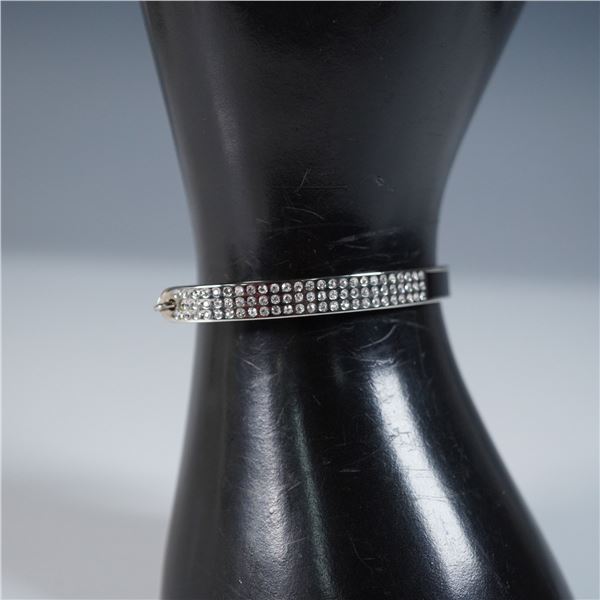 Halcyon Days Black Enamel and Crystal Bracelet