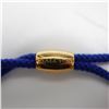 Image 3 : Halcyon Days Enamel & Cord Bracelet, Blue & Gold Hearts
