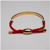 Image 2 : Halcyon Days Enamel & Cord Bracelet, Red & Gold Hearts